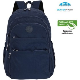 Resim Konfores 1012 Klinkır Su Geçirmez Kumaş Sırt Çantası-Lacivert 