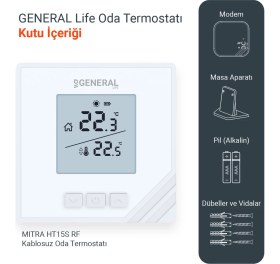 Resim General Life Mitra HT15S Rf Kablosuz Oda Termostatı 