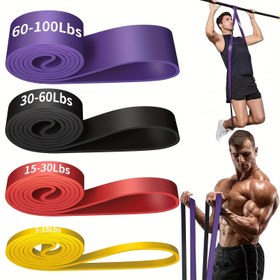 Resim 4 Adet Direnç Bandı Seti - Yığılabilir Gerginlik - Kas Geliştirme, Egzersiz, Fitness, Şekillendirme İçin Çekme Yardımcı Bantlar - Orta Gerginlik Seviyesi, TPE Malzeme - Spor Salonu, Ev, Açık Hava Kullanımı İçin Uygundur 