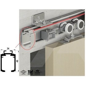 Resim Albatur 9700 Alüminyum Üst Ray Profil 2 Mt 