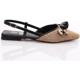 Resim Dgn 6008 Kadin Arkadan Bağlamali Babet 6008-424-R1645 Siyah Rugan 