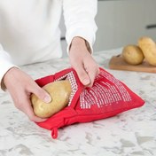 Resim Hızlı Pişirme Mikrodalga Patates Torbası - Yeniden Kullanılabilir, 4 Dakikada Mükemmel Pişmiş Patatesler - Ev Aşçıları İçin Temel Mutfak Aleti 