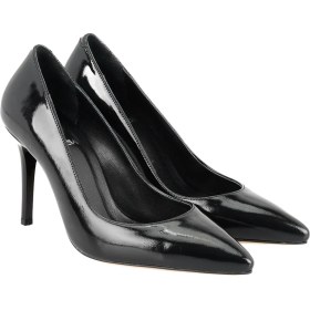 Resim Desa Kadın Siyah Rugan Deri Stiletto 