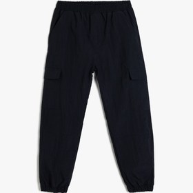 Resim Erkek Çocuk Beli Lastikli Cep Detaylı Jogger Pantolon 