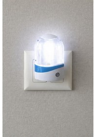 Resim Ulbay Gece Lambası Oval Mavi Şeritli Karanlıkta Otomatik Yanar Fotoselli 0.1w Mavi 