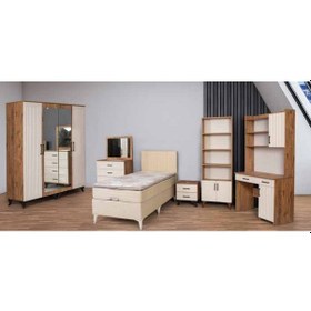 Resim İnci Genç Odası Çam Krem Beyaz 