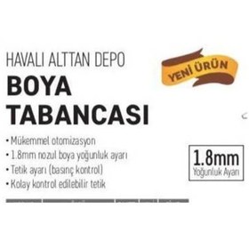 Resim Epilons W-77g Havalı Alttan Depolu Boya Fıskiyesi Aparatı 1.8mm 