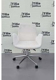 Resim Maki Çalışma Ve Çocuk Koltuğu Krom Konik Ayak Beyaz 