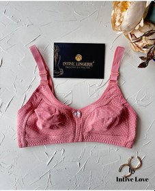 Resim Liza Puantiye Desenli Pamuklu Penye Kalın Askılı Toparlayıcı Bale Gül Kurusu 