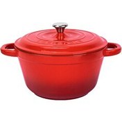 Resim Lava Heritage Serisi 24 CM Döküm Demir Kapak Kırmızı Yuvarlak Tencere LV Y TC3 24 YK3 R 
