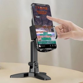 Resim Masaüstü Telefon Standı 360 Derece Dönebilen Başlıklı Ayaklı Telefon Tripodu 