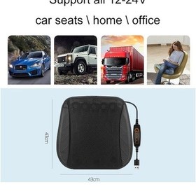 Resim Çok Fonksiyonlu Usb Fan Havalandırma Isı Dağılımı Araba Koltuğu Minderi Kırmızı Diğer 