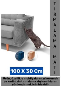 Resim Dayanıklı Hızlı Kuruyan Mobilya Koruyucu Yapıştırılabilir Evcil Hayvan Kedi Tırmalama Matı 100x30 Cm 