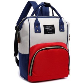 Resim Anne Çantası 2022 Yeni Kore Versiyonu Moda Tuval Renk Uyumlu Sırt Çantası Kadın Çantası Bebek Şişesi Çantası Lacivert Diğer 