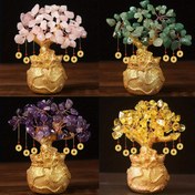 Resim Şanslı Altın Zenginlik Ağacı - Ev & Ofis Dekoru için Feng Shui Refah Cazibesi, Reçine İşçiliği, Bonsai Sergisi ve Benzersiz İş Hediyesi için Mükemmel 