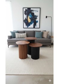 Resim Most Trio Bohem 3'lü Mdf Zigon Sehpa Siyah 