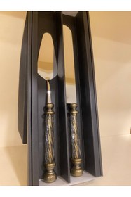 Resim PLUS HOME SERVİS PASTA SERVİS SETİ 2'Lİ KRİSTAL MODEL ANTİK ESKİTME 