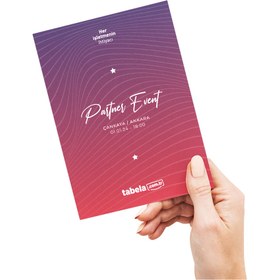 Resim Davetiye Baskı - 500 / 9.5x13.3 cm (A6) / 350 gr. Mat Kuşe 