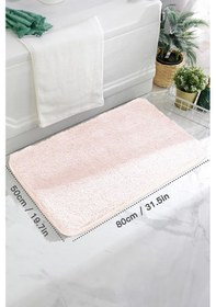 Resim Brillahome Kaymaz Taban, Tekli Post Peluş Banyo Paspası, Kaymaz Taban 50 80 Cm 001 