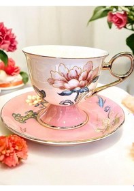 Resim Roykıng Zoa 2 Li Çay Fincanı Bone Chına Pembe 