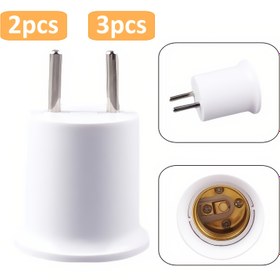 Resim 2 adet/3 adet Lamba Tutucu AB Fişinden E27 Ampul Tabanı Soket Dönüştürücü Adaptör, 220-240V AC, Dayanıklı ve Korozyona Dayanıklı, Kolay Kurulum, Pil Gerektirmez, Elektrikli Soket Dönüştürücü|Şık Elektrikli Kıyafet|Dayanıklı Dönüştürücü 
