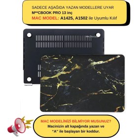 Resim McStorey Macbook Pro Kılıf 13 inç Mermer (Eski HDMI'lı Model 2012-2015) A1425 A1502 ile Uyumlu 
