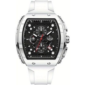 Resim Fochsia Siyah Beyaz Lige Kare Klasik Kol Saati Otomatik Tarih Spof Ofis Ve Okul İçin Diğer 