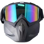 Resim Motosiklet Gözlükleri Maske Kask Sürüş Gözlükleri Çıkarılabilir Kayak İçin Uygun Kayak 