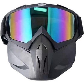 Resim Motosiklet Gözlükleri Maske Kask Sürüş Gözlükleri Çıkarılabilir Kayak İçin Uygun Kayak 