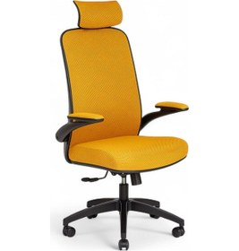 Resim Silva Sarı Fileli Yönetici Koltuğu Sarı 