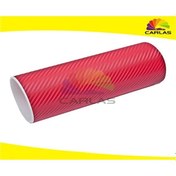 Resim Oto Karbon Kaplama Folyo Hava Kanallı Kırmızı 152Cm X 1M 
