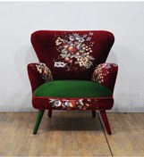 Resim Name Design Studio Goblen Berjer - Bordo & Yeşil 