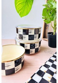 Resim Nishev Elite Class İtalyan Dama Model 3'lü Saklama Kabı Seti 14/16/18 Cm Diğer 