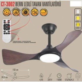 Resim Cata CT-3002 Bern Ledli Tavan Vantilatörü 