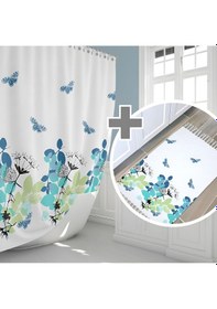 Resim Zethome Spring Banyo Paspas Ve Tek Kanat Duş Perdesi 1x180x200 Se Çok Renkli 