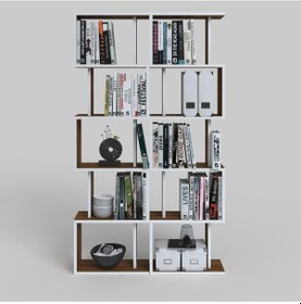 Resim Kenzlife Kitaplık Raf Diba2 Cvz 129X080X19 Banyo Kiler Ofis (M) Ceviz 