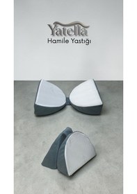 Resim Yatella Çok Fonksiyonlu Hamile Yastığı - Katlanabili Ayarlanabilir - Sırt ve Bel Destekli Hamile Yastığı 