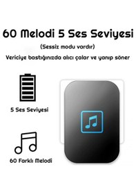 Resim Cacazı Su Geçirmeyen Kablosuz Pil Gerektirmeyen Kapı Zili 