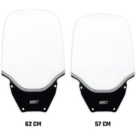 Resim Gp Kompozit Honda Forza 250 2021-2025 Uyumlu Baskılı Ön Tur Camı Şeffaf 62 Cm 