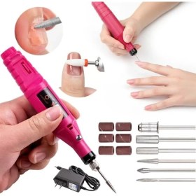 Resim AyrStore Sunup SN-27091 Hız Ayarlı Tırnak Freze Törpü Manikür Pedikür Seti 6 Başlıklı Elektrikli AC220V 