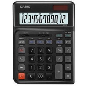 Resim Casio DE-12E-BK Siyah 12 Hane Masa Üstü Ergonomik Tuşlu Hesap Makinesi 