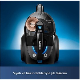 Resim Philips Marathone Daily AllergyH13 filtre Toz Torbasız Elektrikli Süpürge 
