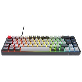 Resim Rampage Yoru Mini Kırmızı Switch Kablosuz RGB Mekanik Oyuncu Klavyesi 