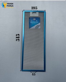 Resim En 193mm Boy 515mm Arka Tırnak Arası 45mm Aspratör Filtresi 