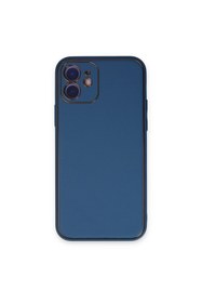 Resim artlab Art İphone 12 Kılıf Coco Deri Silikon Kapak - Açık Mavi Lab 