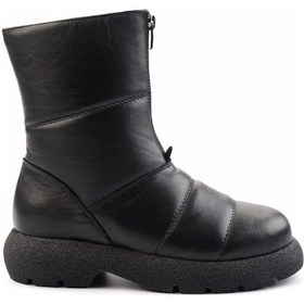 Resim Siyah Hakiki Deri Kadın Bot & Bootie K02513507003 Siyah 