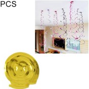 Resim 5 Pcs 70cm Pvc Spiral Ornaments Christmas Kindergarten Classroom Birthday Party Scene Layout Hanging Sequin Ornaments Altın 