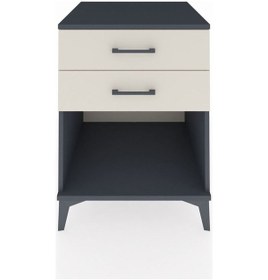 Resim Kronos Komodin 2 Çekmeceli 60x59x80 Antrasit-aytaşı Antrasit 