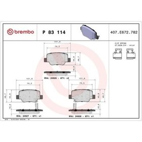 Resim Brembo P83114 Arka Fren Balatasi 044660f010 044660f011 04466yzze7 
