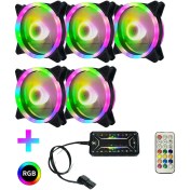 Resim Sones Bilgisayar Cpu Rgb Aydınlatmalı Radyatör 5 Fan + Uzaktan Kumanda 